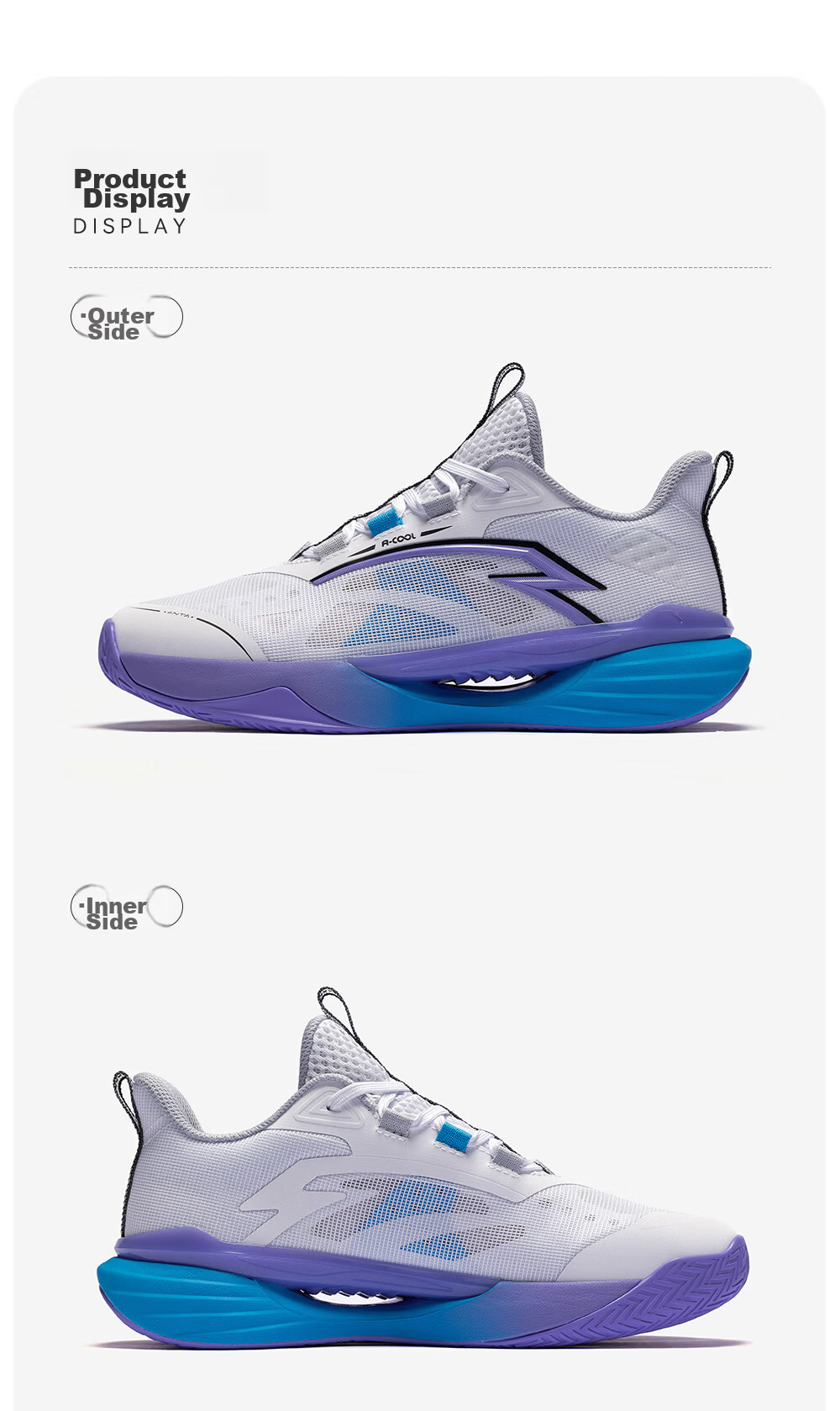 Anta Kids Boys Sports Shoes Big Kids 2026 Summer Mesh Breathable Performance Wind Tunnel Basketball Shoes A12621105 16